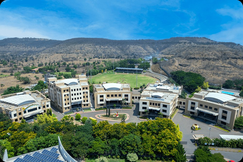 Aerial view of the Sanjay Ghodawat International School campus
